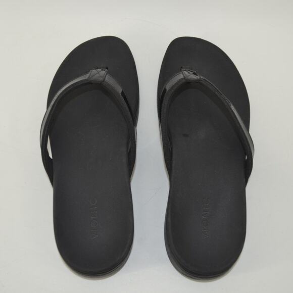 Vionic High Tide II Black Thong Flip Flop Sandals Size 10 - Picture 8 of 12